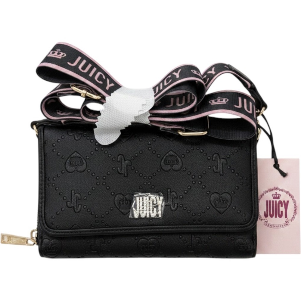 Juicy Couture Black Crossbody Bag Wallet NWT